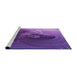 Sideview of Machine Washable Transitional Purple Rug, wshpat1355pur