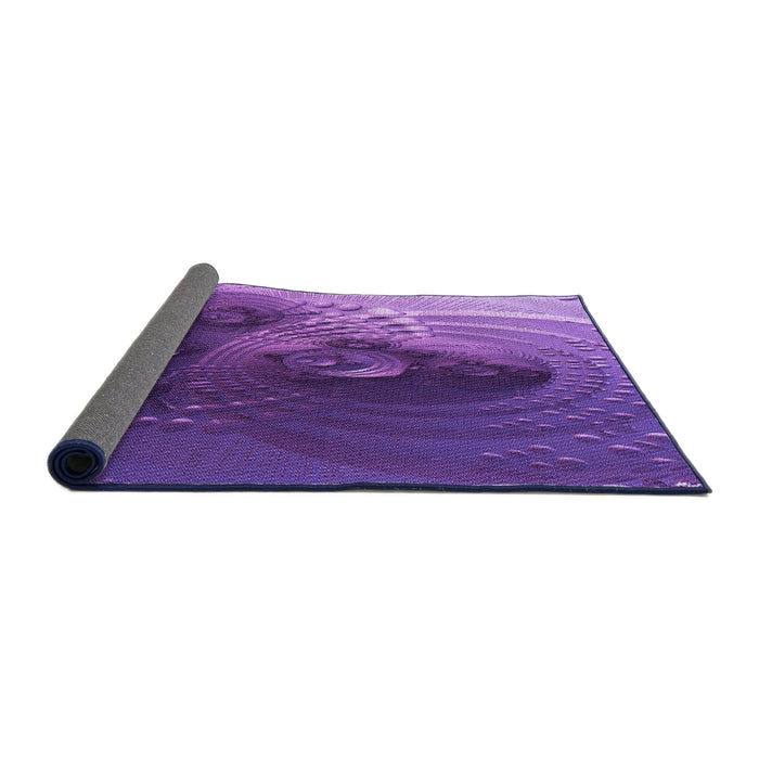Thickness of Patterned Purple Rug, pat1355pur