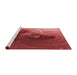 Sideview of Machine Washable Transitional Red Rug, wshpat1355rd