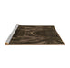 Sideview of Machine Washable Transitional Red Brown Rug, wshpat1356brn