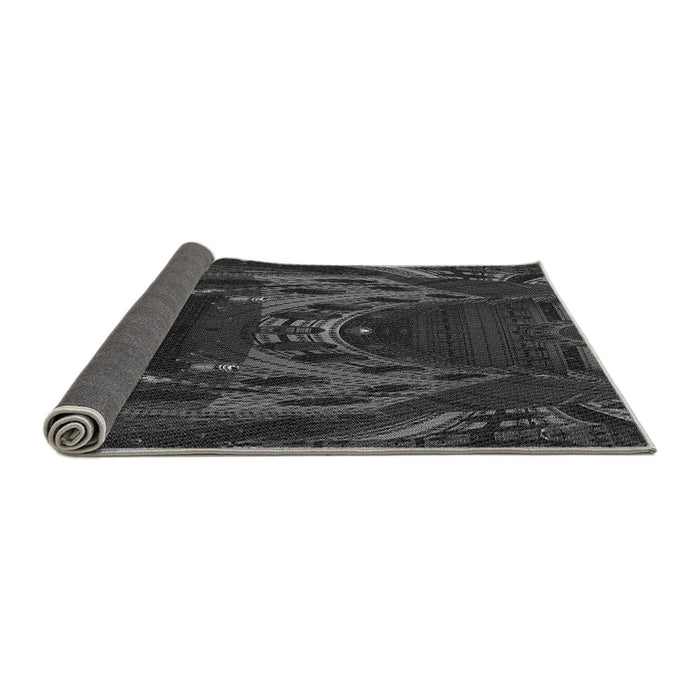 Thickness of Patterned Carbon Gray Rug, pat1356gry