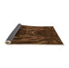 Thickness of Patterned Mahogany Brown Rug, pat1356org