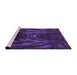 Sideview of Machine Washable Transitional Midnight Blue Rug, wshpat1356pur