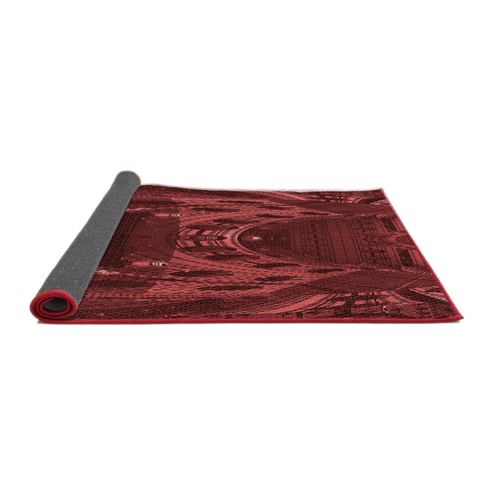 Thickness of Patterned Red Rug, pat1356rd