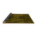 Thickness of Patterned Dark Yellow Green Rug, pat1356yw