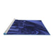 Sideview of Machine Washable Transitional Blue Rug, wshpat1357blu