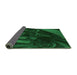 Thickness of Patterned Dark Forest Green Rug, pat1357grn