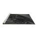 Sideview of Machine Washable Transitional Carbon Gray Rug, wshpat1357gry