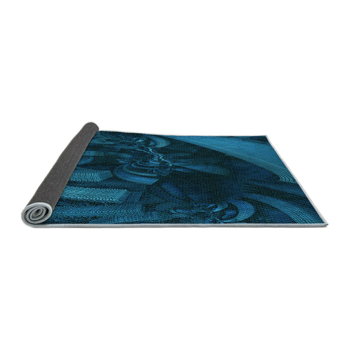 Thickness of Patterned Deep-Sea Blue Rug, pat1357lblu