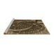 Sideview of Machine Washable Transitional Copper Brown Rug, wshpat1358brn