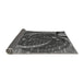 Thickness of Patterned Dark Gray Black Rug, pat1358gry