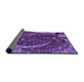 Thickness of Patterned Bright Purple Rug, pat1358pur