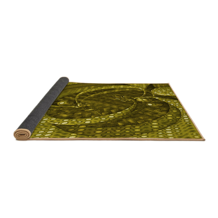 Thickness of Patterned Bakers Brown Rug, pat1358yw