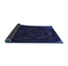 Thickness of Patterned Night Blue Rug, pat1359blu