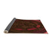 Thickness of Patterned Red Brown Rug, pat1359org