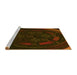 Sideview of Machine Washable Transitional Dark Bronze Brown Rug, wshpat1359yw