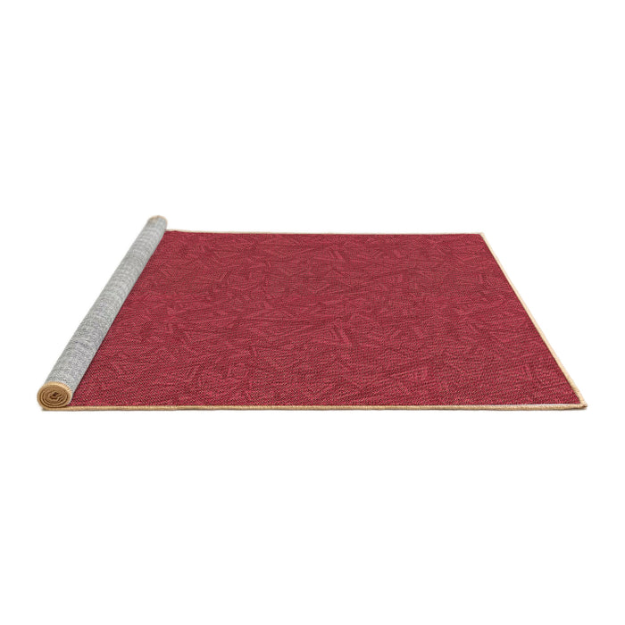 Sideview of Machine Washable Transitional Red Rug, wshpat136brn