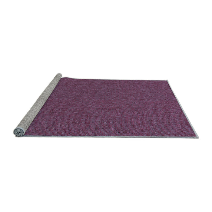 Sideview of Machine Washable Transitional Orchid Purple Rug, wshpat136lblu