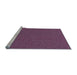 Sideview of Machine Washable Transitional Orchid Purple Rug, wshpat136lblu