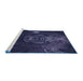 Sideview of Machine Washable Transitional Deep Periwinkle Purple Rug, wshpat1360blu