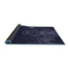 Thickness of Patterned Deep Periwinkle Purple Rug, pat1360blu