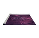 Sideview of Machine Washable Transitional Dark Magenta Purple Rug, wshpat1360pur