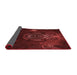 Thickness of Patterned Fire Brick Red Rug, pat1360rd