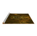 Sideview of Machine Washable Transitional Dark Bronze Brown Rug, wshpat1360yw