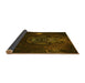 Thickness of Patterned Dark Bronze Brown Rug, pat1360yw