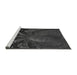 Sideview of Machine Washable Transitional Charcoal Black Rug, wshpat1361gry