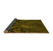 Thickness of Patterned Dark Yellow Green Rug, pat1361yw