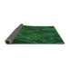 Thickness of Patterned Dark Forest Green Rug, pat1362grn