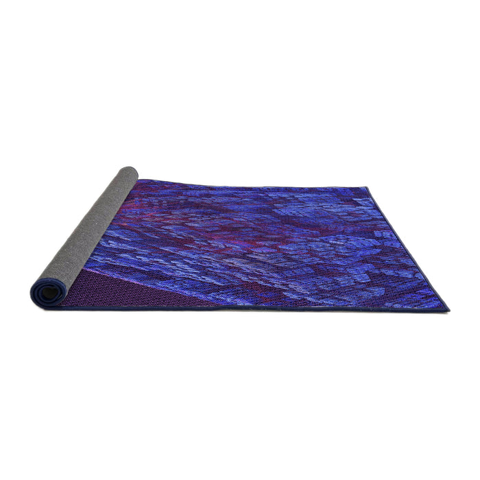 Thickness of Patterned Purple Rug, pat1362pur