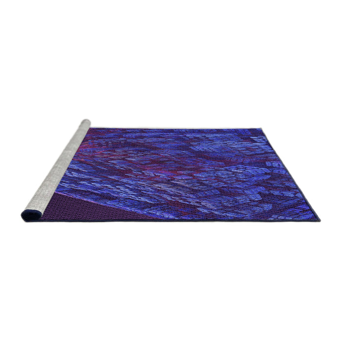 Sideview of Machine Washable Transitional Purple Rug, wshpat1362pur