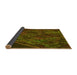 Thickness of Patterned Dark Yellow Green Rug, pat1362yw