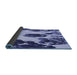 Thickness of Patterned Dark Slate Blue Purple Rug, pat1363blu