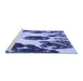 Sideview of Machine Washable Transitional Dark Slate Blue Purple Rug, wshpat1363blu