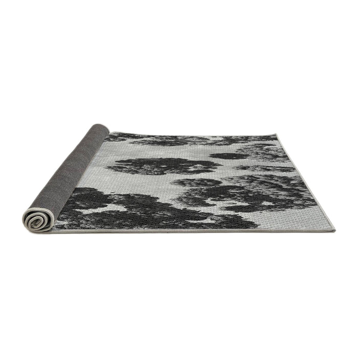 Thickness of Patterned Silver Gray Rug, pat1363gry