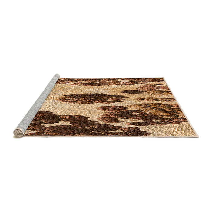 Sideview of Machine Washable Transitional Red Brown Rug, wshpat1363org