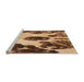 Sideview of Machine Washable Transitional Red Brown Rug, wshpat1363org