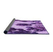 Thickness of Patterned Violet Purple Rug, pat1363pur