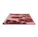 Sideview of Machine Washable Transitional Pastel Pink Rug, wshpat1363rd