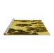 Sideview of Machine Washable Transitional Bright Gold Yellow Rug, wshpat1363yw