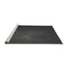 Sideview of Machine Washable Transitional Charcoal Black Rug, wshpat1364gry