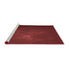 Sideview of Machine Washable Transitional Cranberry Red Rug, wshpat1364rd