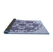 Thickness of Patterned Lavender Blue Rug, pat1365blu