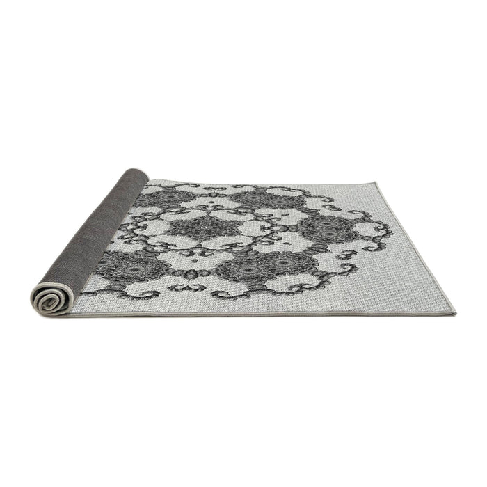 Thickness of Patterned Platinum Gray Rug, pat1365gry