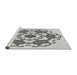 Sideview of Machine Washable Transitional Platinum Gray Rug, wshpat1365gry