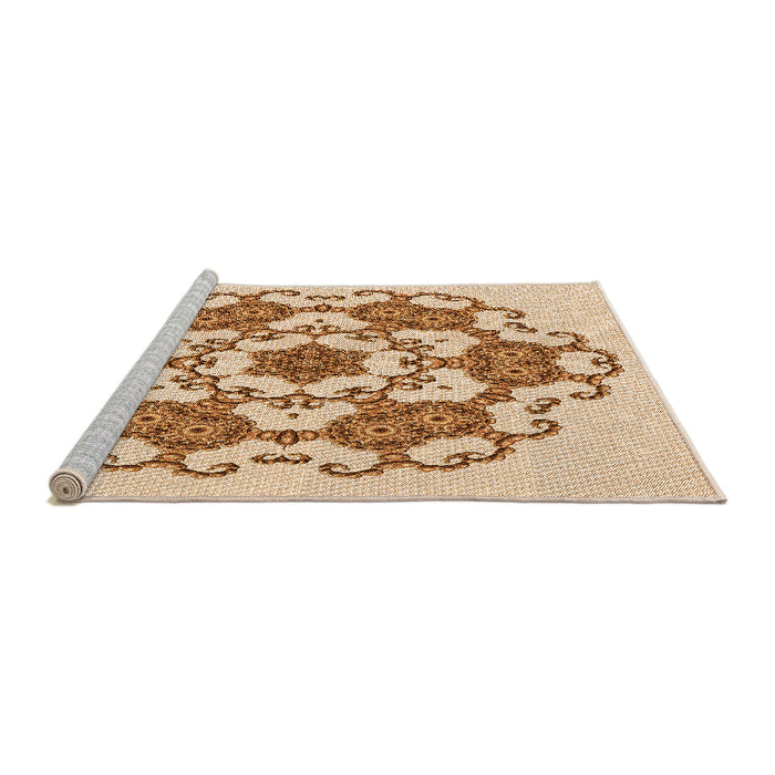 Sideview of Machine Washable Transitional Golden Blonde Gold Rug, wshpat1365org