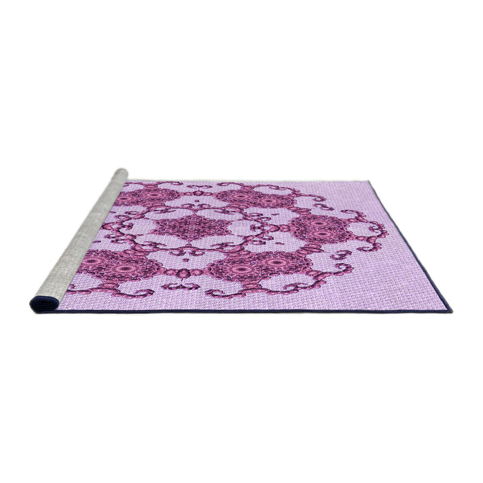 Sideview of Machine Washable Transitional Medium Orchid Purple Rug, wshpat1365pur